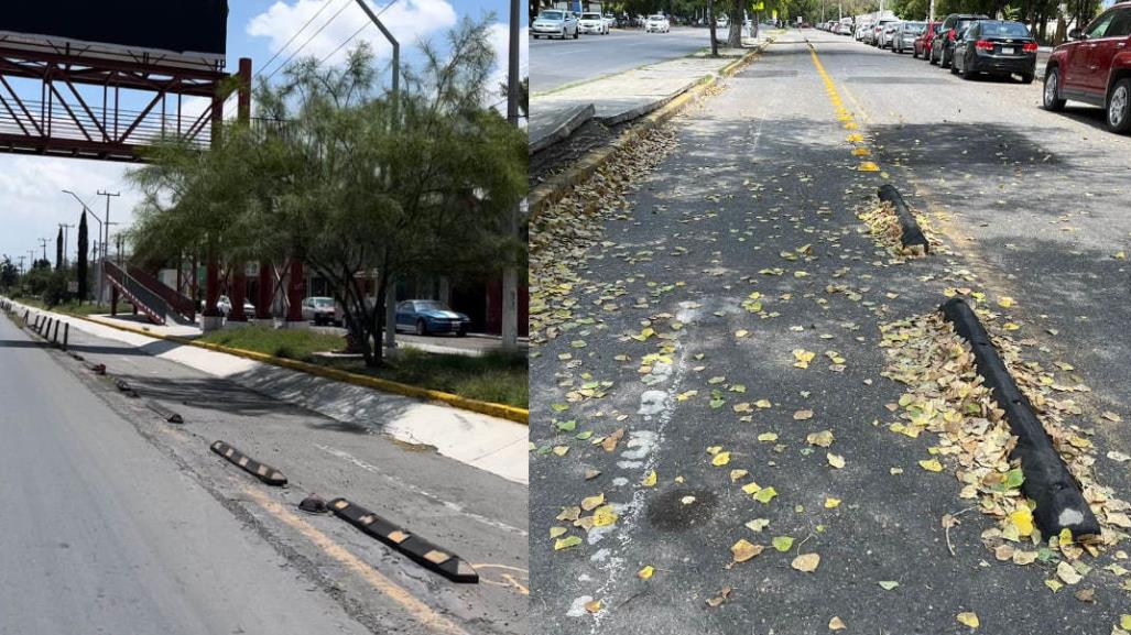 Descuido en ciclovía del periférico LEA de Saltillo: un reto para ciclistas