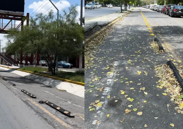 Descuido en ciclovía del periférico LEA de Saltillo: un reto para ciclistas