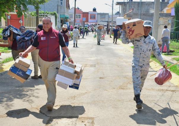 Edomex: Despliegan apoyo a población afectada por lluvias intensas