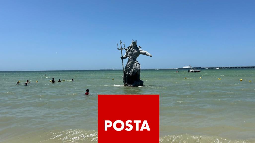 Demandan a la estatua de Poseidón del Puerto de Progreso