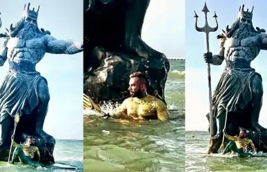 Aquaman y Poseidón: encuentro viral en Progreso, Yucatán