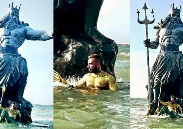 Aquaman y Poseidón: encuentro viral en Progreso, Yucatán