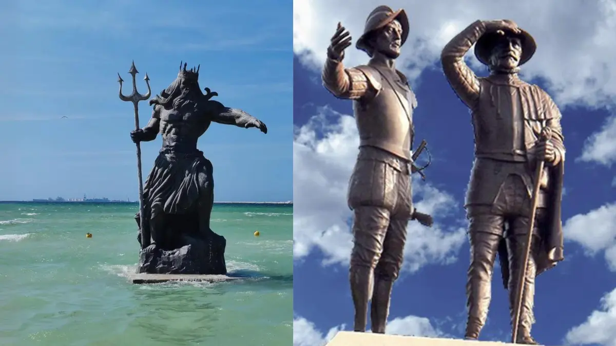 Poseidón es la más reciente estatua envuelta en la controversia en Yucatán Foto: Cortesía