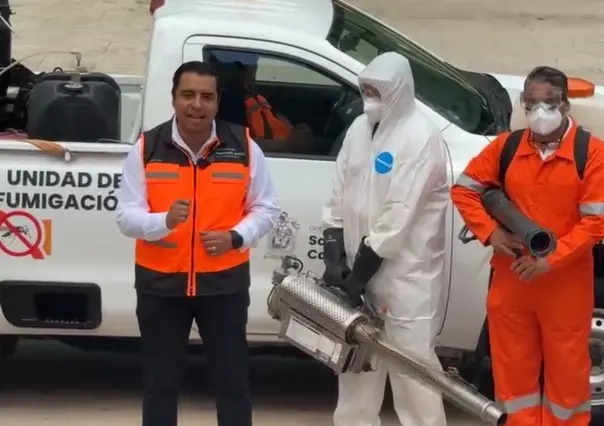 Arranca Jesús Nava operativo de fumigación contra el dengue en Santa Catarina