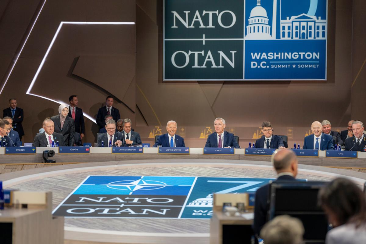 Joe Biden en un evento sobre el Pacto de Ucrania en la Cumbre de la OTAN en Washington, Foto: X (Twitter) @POTUS