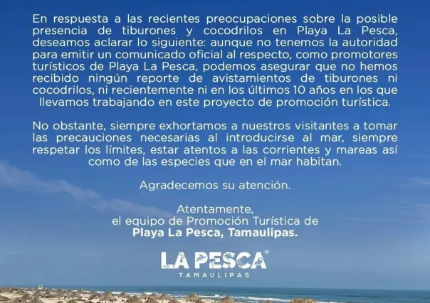 Playa de La Pesca, sin riesgo de tiburones