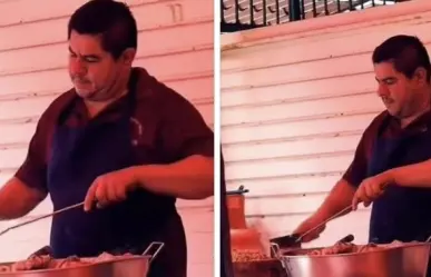 Taquero se vuelve viral por su gran parecido a Alfredito Olivas (VIDEO)