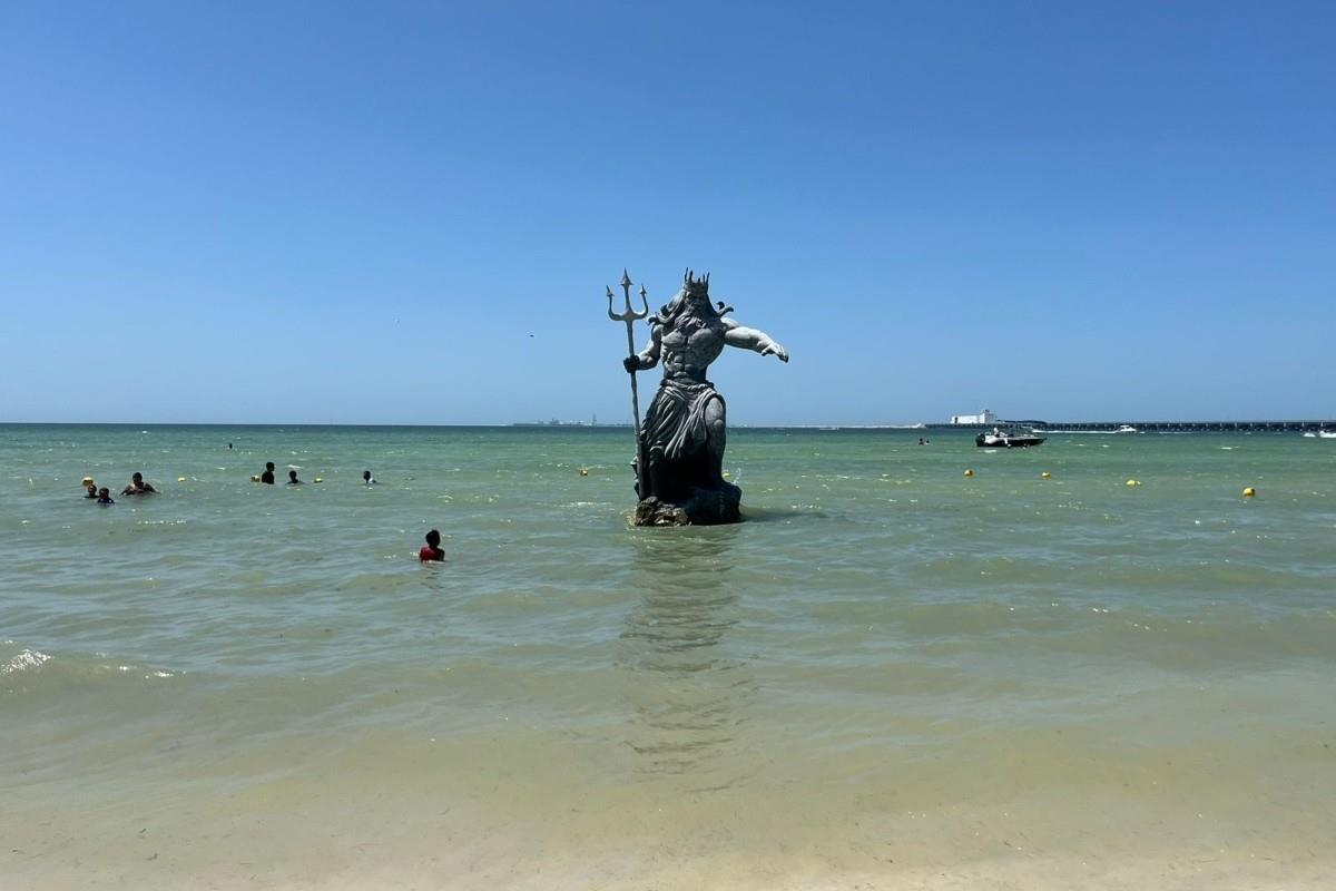 Estatua de Poseidón en Puerto Progreso Foto: Patricia Euan