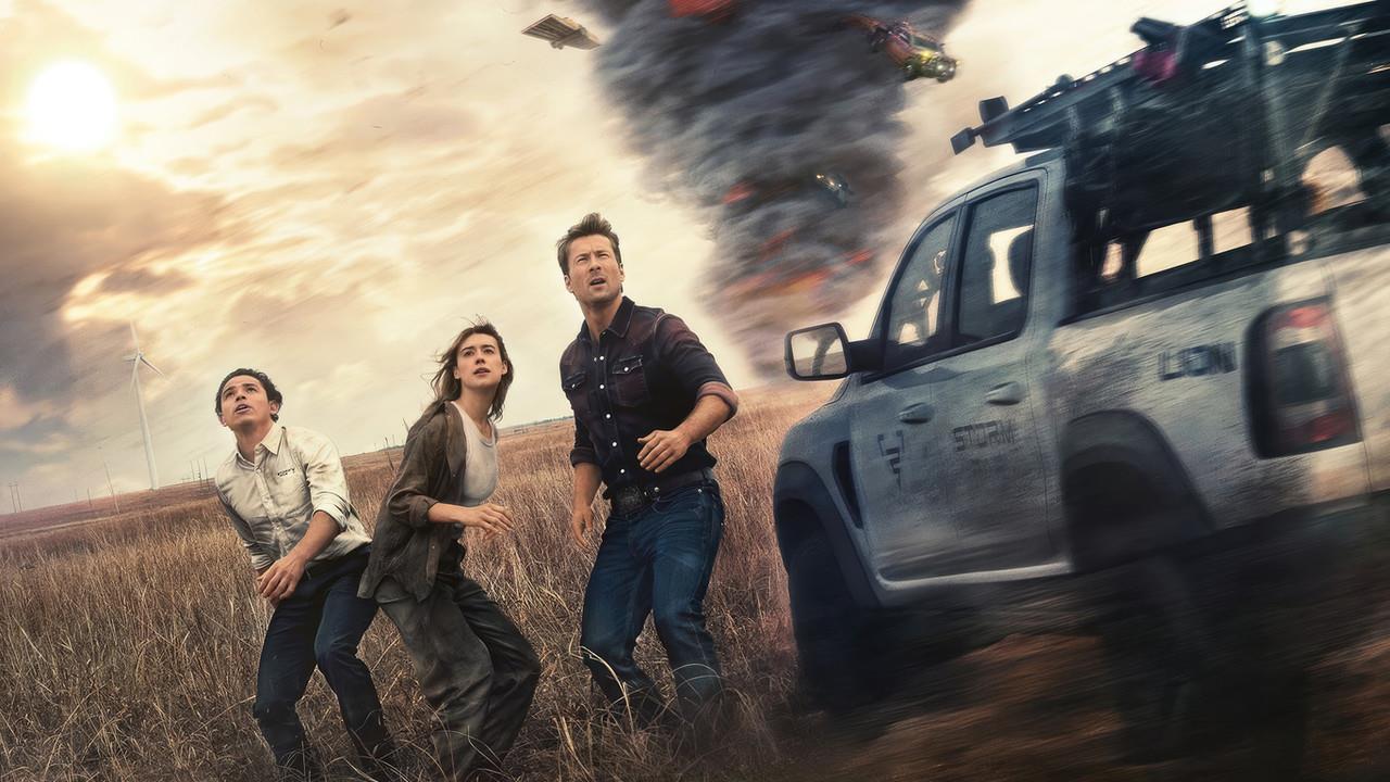 Daisy Edgar-Jones, Glen Powell y Anthony Ramos encabezan el elenco de Tornados. Foto: Warner Bros. Pictures / Universal Pictures