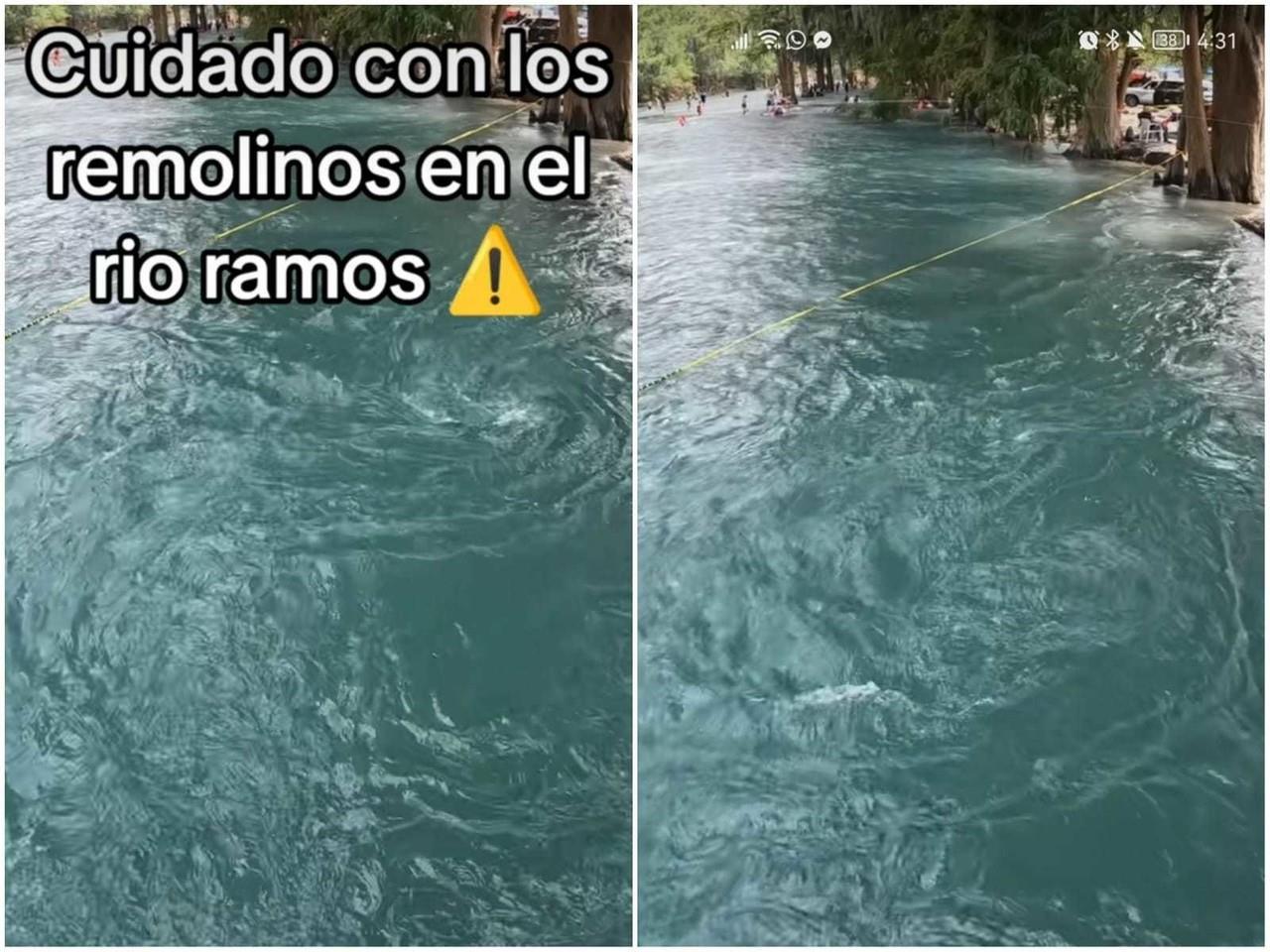 Recuerda que la formación y la intensidad de los remolinos dependen del volumen de agua y de la fuerza de las corrientes. Foto: Tiktok.