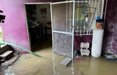 Casas inundadas por fuertes lluvias en Altamira