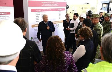 AMLO, Claudia Sheibaum y Delfina Gómez supervisan obras de movilidad en Edomex
