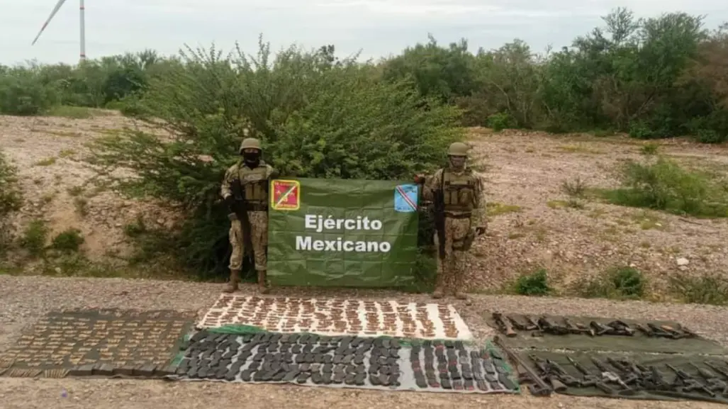 Asegura Ejército armas y vehículos en los límites de Tamaulipas y Nuevo León