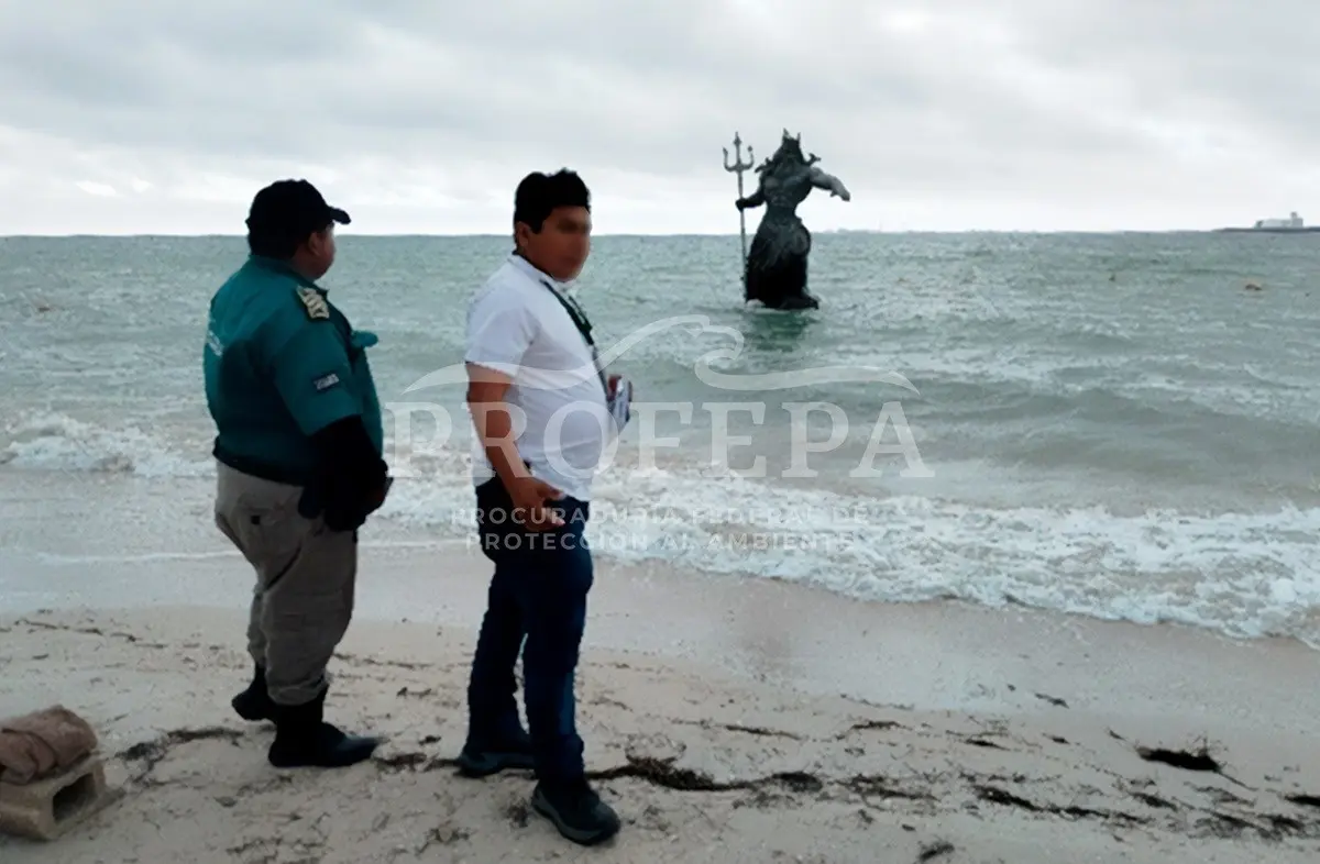 PROFEPA: Estatua de Poseidón es clausurada temporalmente