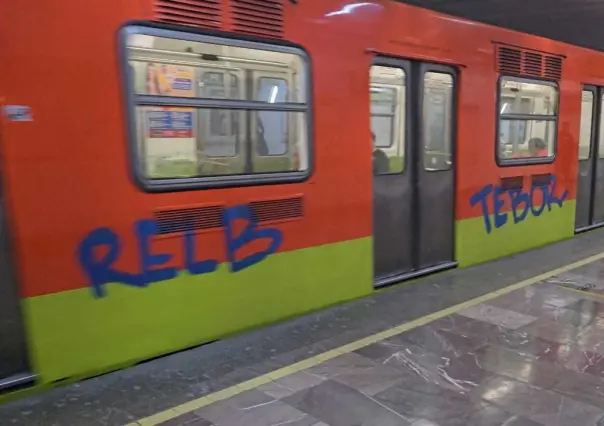 #VIDEO: Pintan grafitis en vagones de la Línea 3 del Metro CDMX