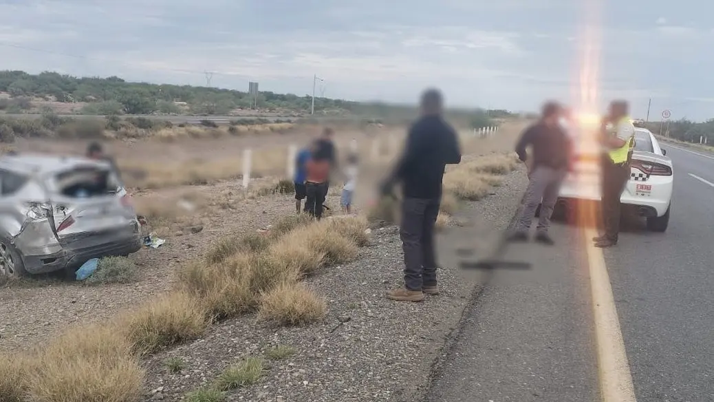 Reportan accidente en la carretera Saltillo-Torreón. Foto de Guardia Nacional de Carreteras.