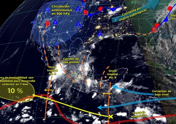 Se esperan lluvias fuertes en 10 estados del país