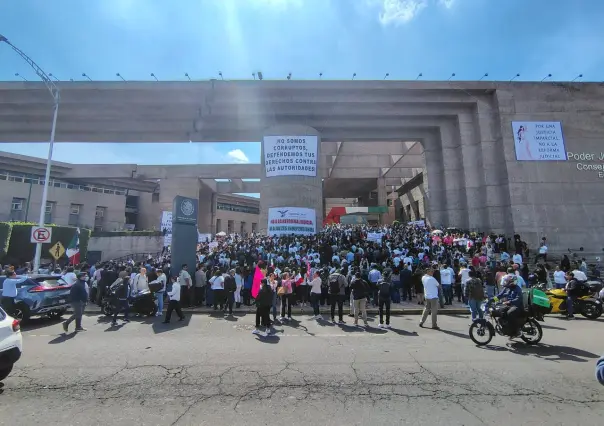 Protestan trabajadores de Poder Judicial vs voto propuesto por el Ejecutivo