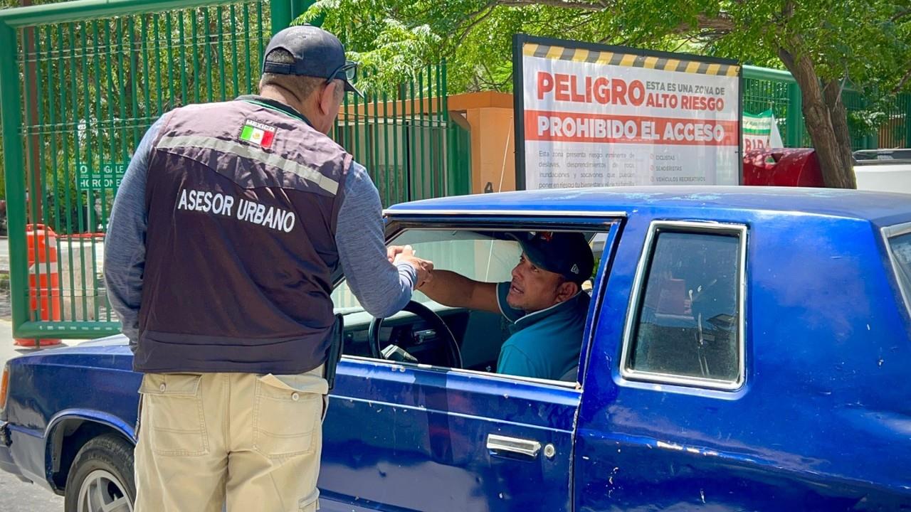 Debido a la destrucción de tramos de la carretera que conduce a la Huasteca, el acceso al parque se encuentra bloqueado. Foto: Especial.