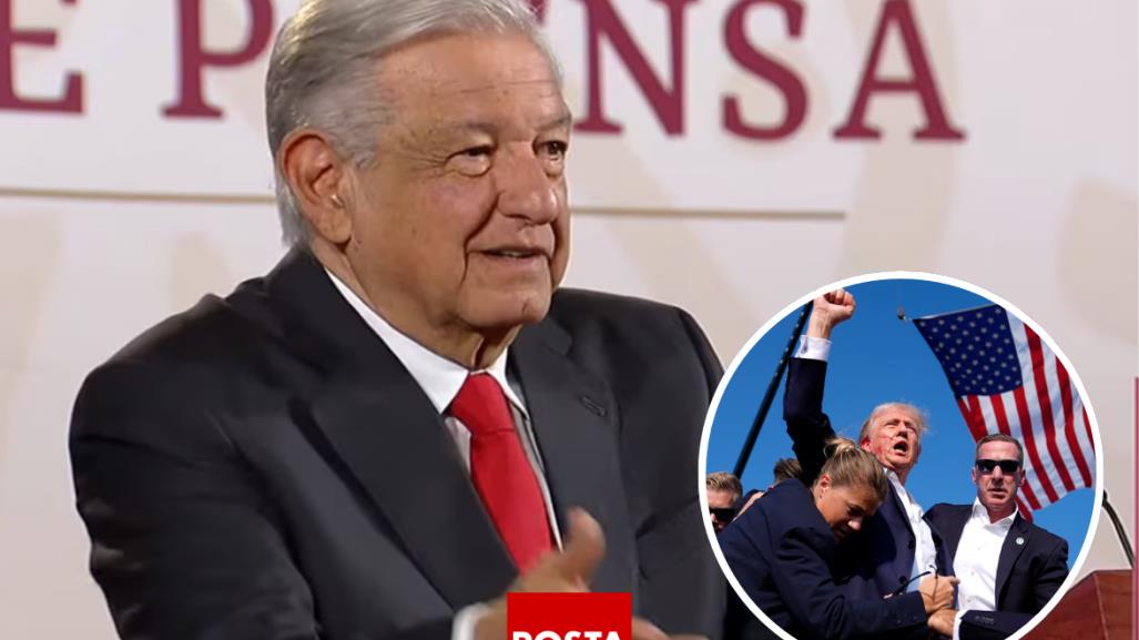 AMLO condena el atentado contra Donald Trump y llama a la paz