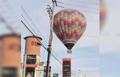 Aterriza de emergencia globo aerostático en Tecámac (VIDEO)