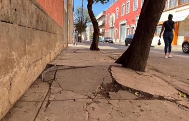 En pausa la rehabilitación a banquetas del Centro Histórico