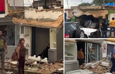 Intensas lluvias causan el colapso de marquesinas en San Juan Grande