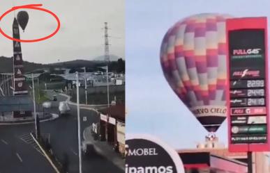 Globo aerostático aterriza de emergencia en Tecámac, Estado de México (VIDEO)