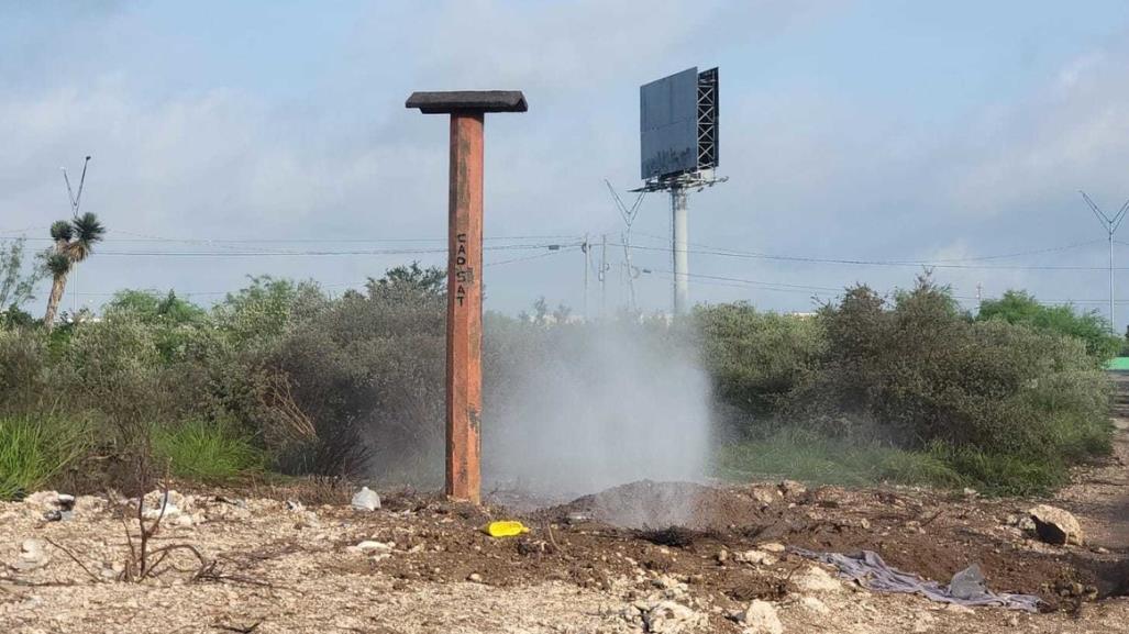 Fuga en ducto de Pemex en Autopista al Aeropuerto