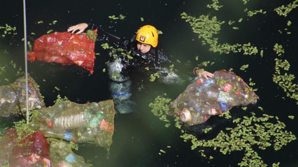 Limpian 18 cenotes en Yucatán y sacan 25 toneladas de basura