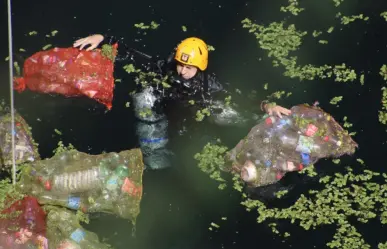 Limpian 18 cenotes en Yucatán y sacan 25 toneladas de basura