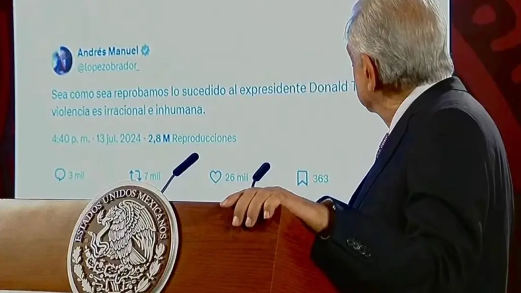 Así se enteró AMLO del atentado a Trump