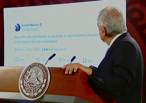 Así se enteró AMLO del atentado a Trump