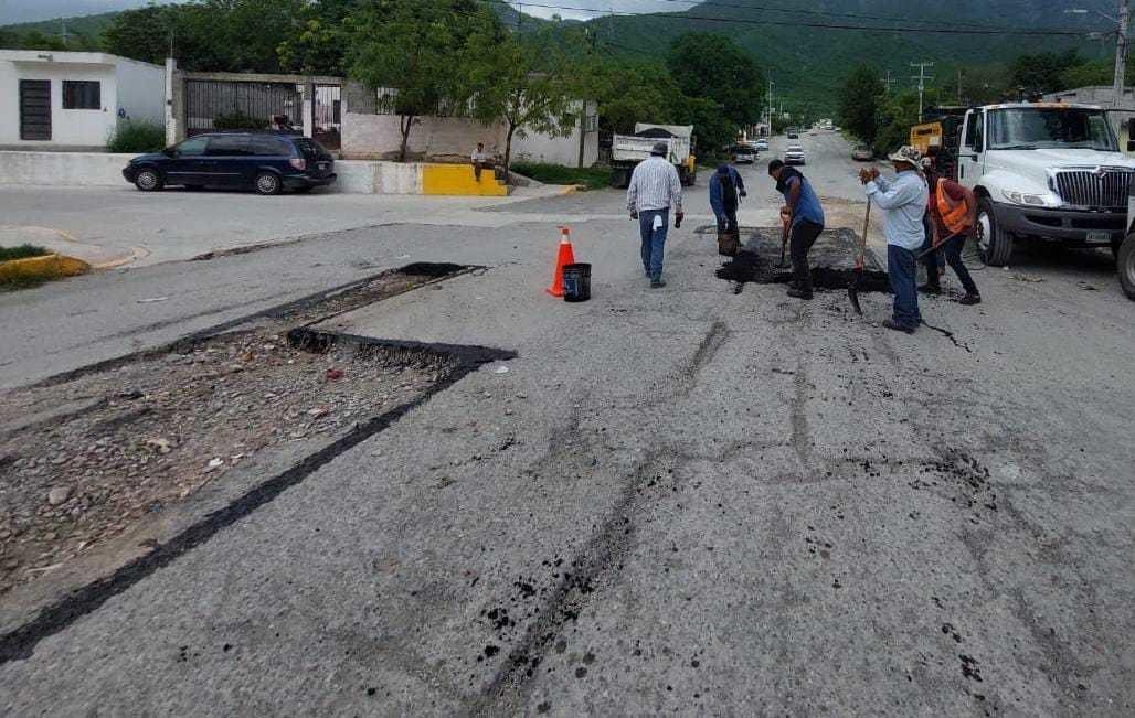 Intensifica el Gobierno de Victoria trabajos de bacheo. Foto: Gobierno de Victoria