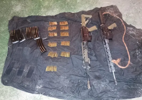 Guardia Nacional asegura armas largas y cartuchos en Los Ramones, Nuevo León