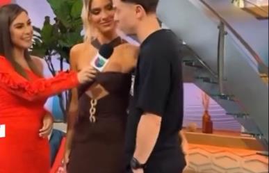 ¡Esa mano! Lele Pons manosea a su esposo Guaynaa, en plena entrevista