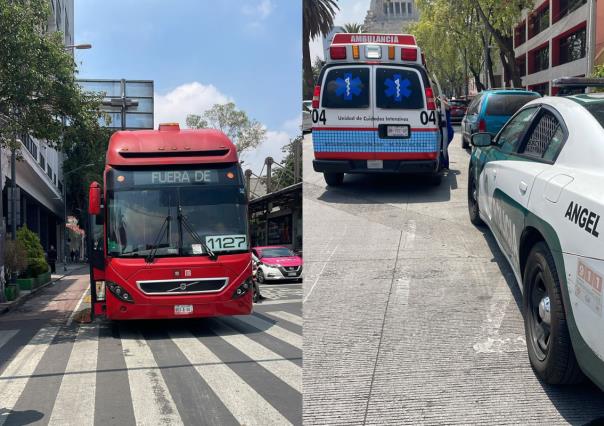 Frena Metrobús y 11 pasajeros resultan heridos, 3 mujeres requirieron traslado