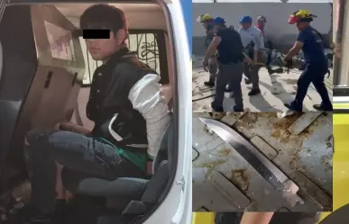 Joven lesiona a empleado de Oxxo tras intentar asaltar la tienda en Monterrey