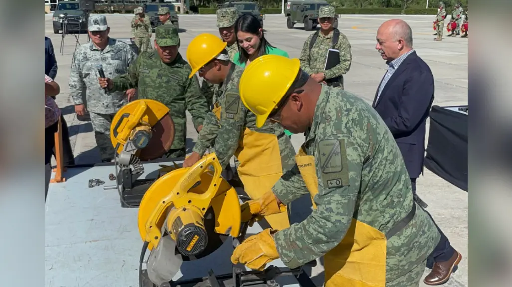 Ejército Mexicano destruye más de 600 armas decomisadas y donadas en Saltillo