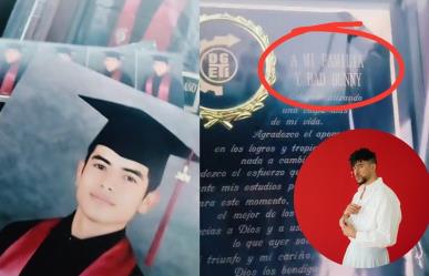 Joven dedica placa de graduación a Bad Bunny (VIDEO)