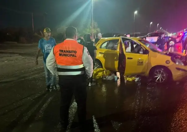 Accidente de taxi en Torreón deja cuatro lesionadas, incluyendo 3 menores