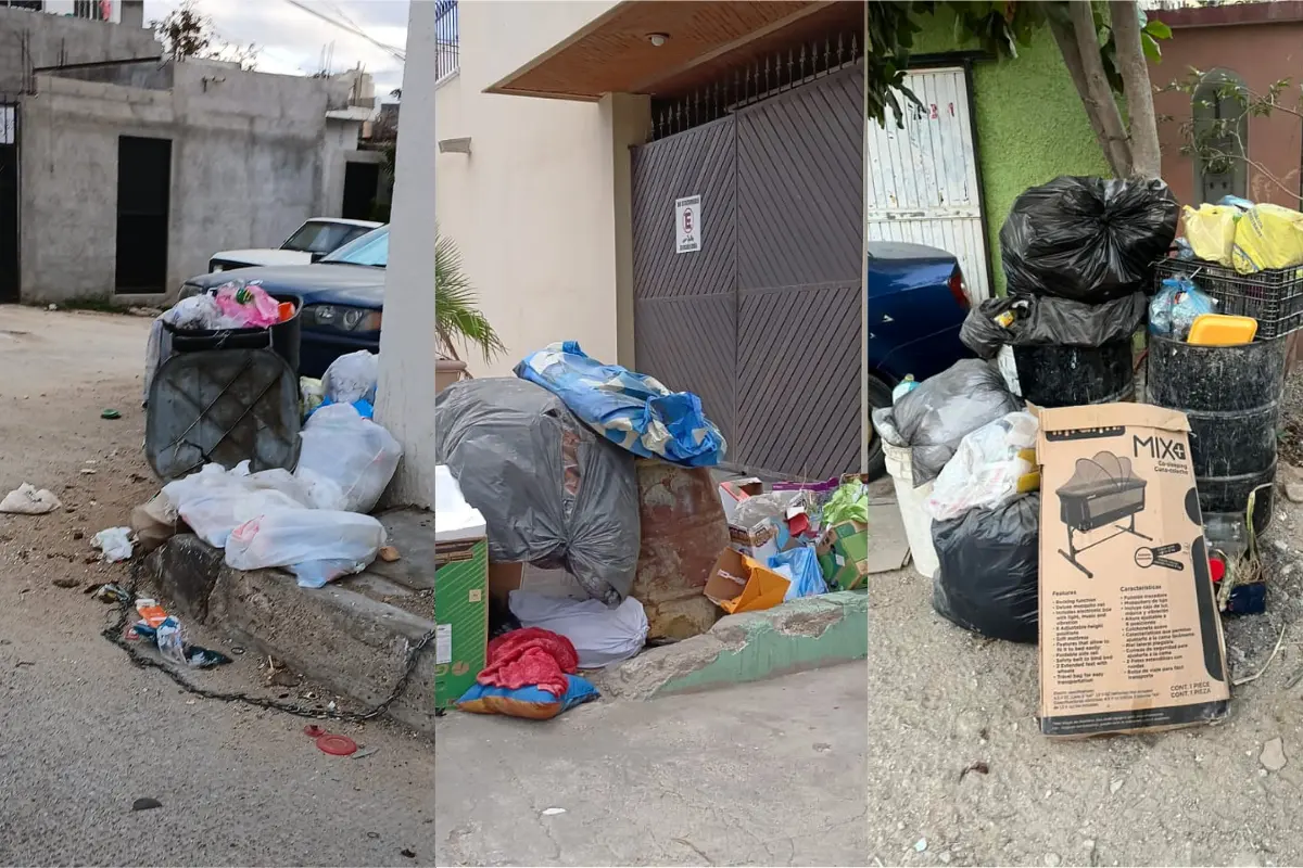 Basura acumulada en las calles. Foto: Especial