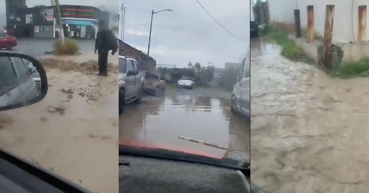 Colonia Ampliación Postal Cerritos en Saltillo inundada por la falta de mantenimiento / Foto: Redes Sociales