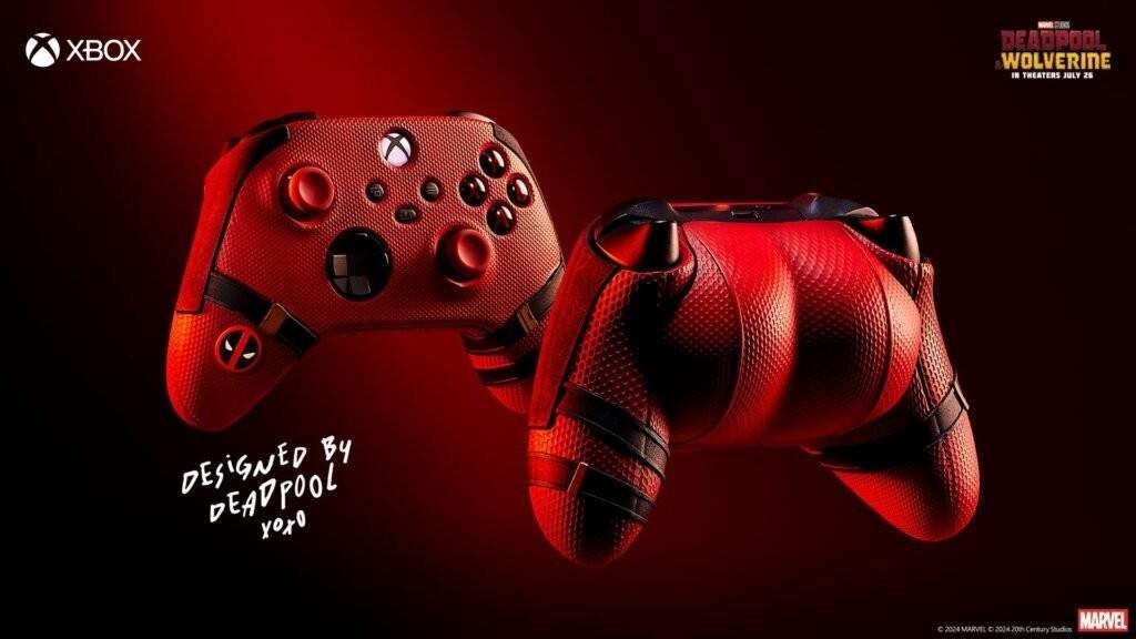 Controles de Xbox con forma de trasero de Deadpool. Foto: @elesnicho