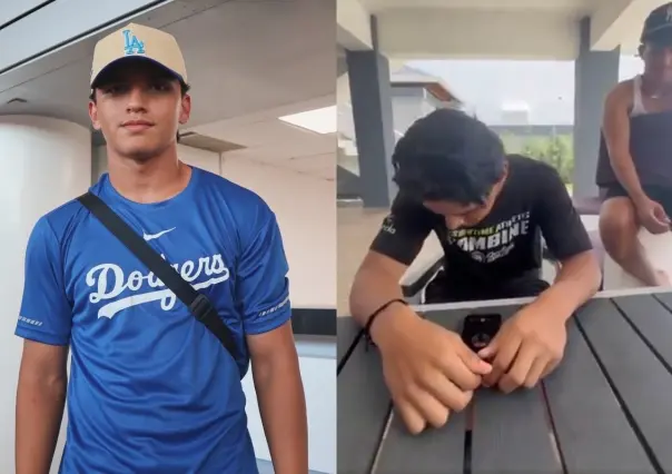 Ezequiel Rivera firma con Los Dodgers y le avisa por teléfono a su madre