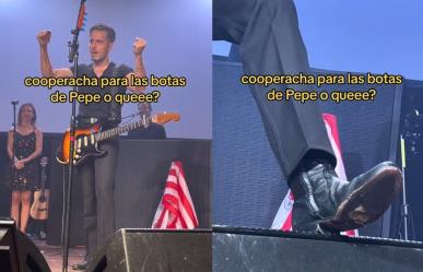 Pepe Madero: Balconeado usando botas rotas en pleno concierto