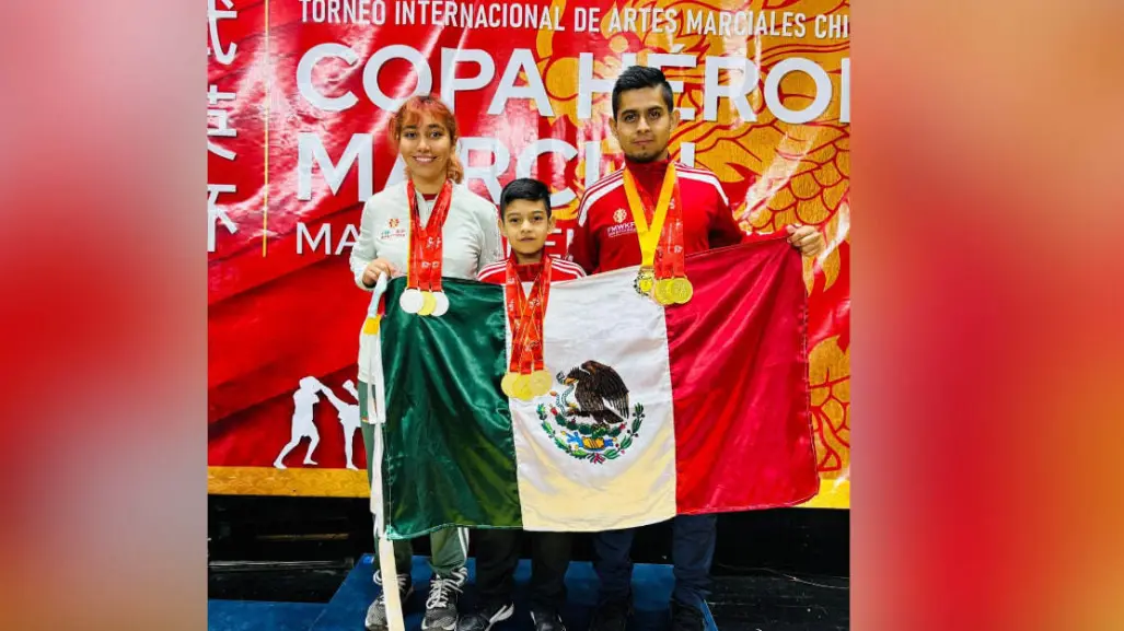 Atletas de Coahuila ganan oro en Copa Mundial de wushu-kung fu en Argentina