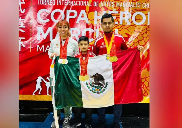 Atletas de Coahuila ganan oro en Copa Mundial de wushu-kung fu en Argentina