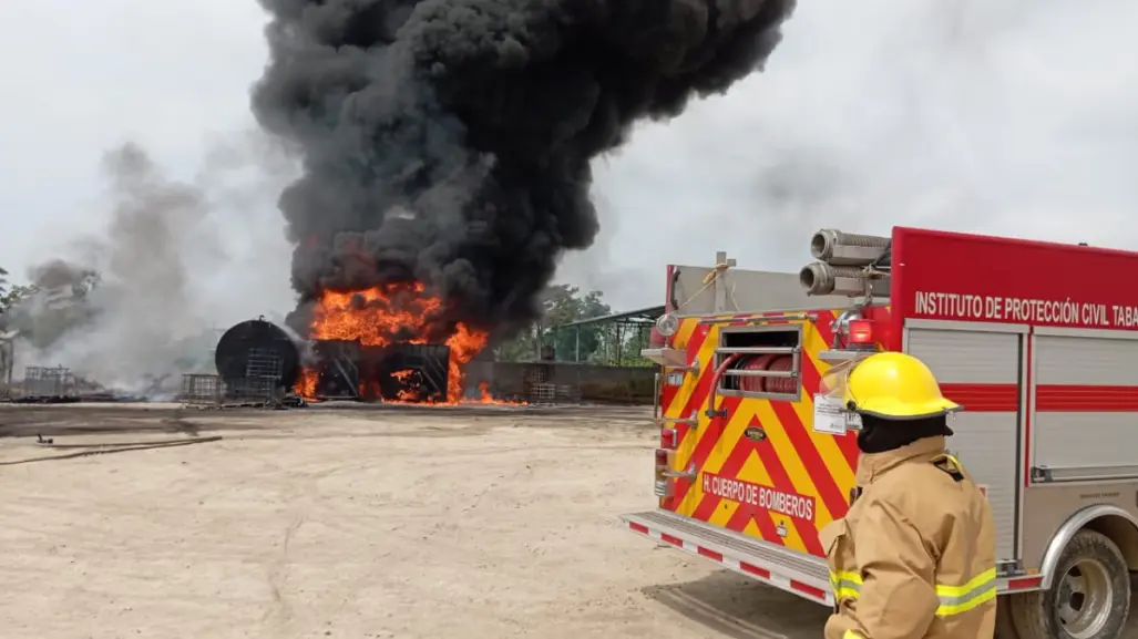 Se registra explosión en Parque Industrial en Villahermosa, Tabasco