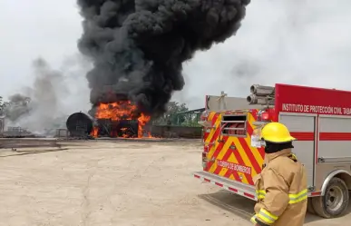 Se registra explosión en Parque Industrial en Villahermosa, Tabasco